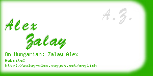 alex zalay business card